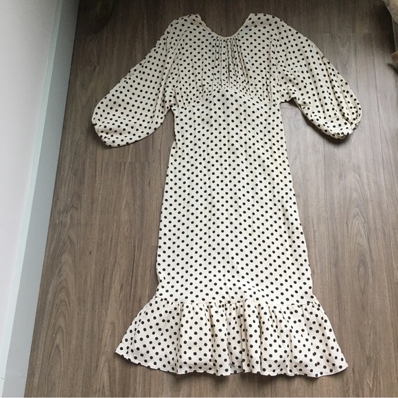 NWT TiMo Polka Dot Bubble Crepe Midi Dress - Picture 4 of 16